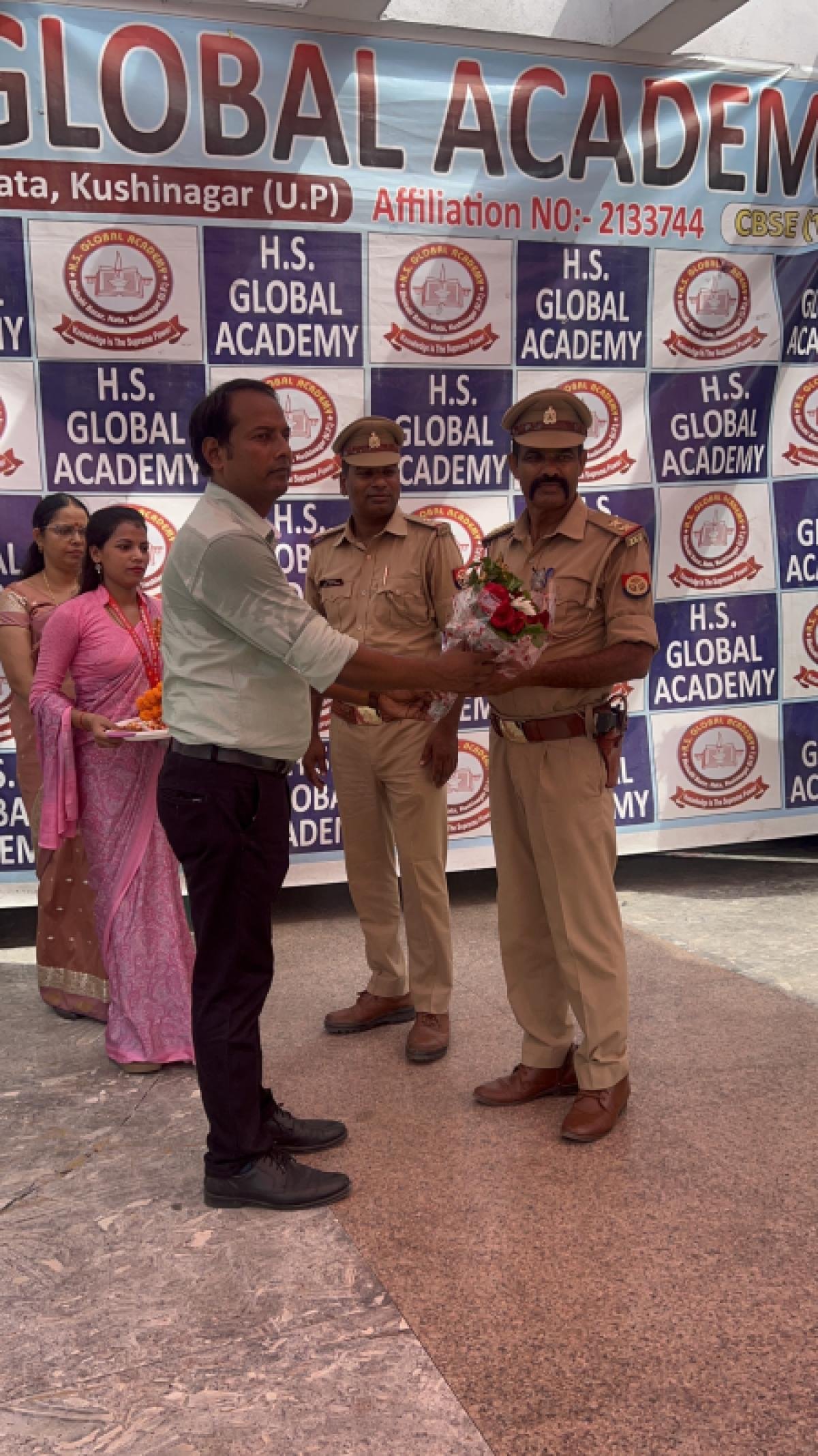 WELCOMING THE CHIEF GUEST